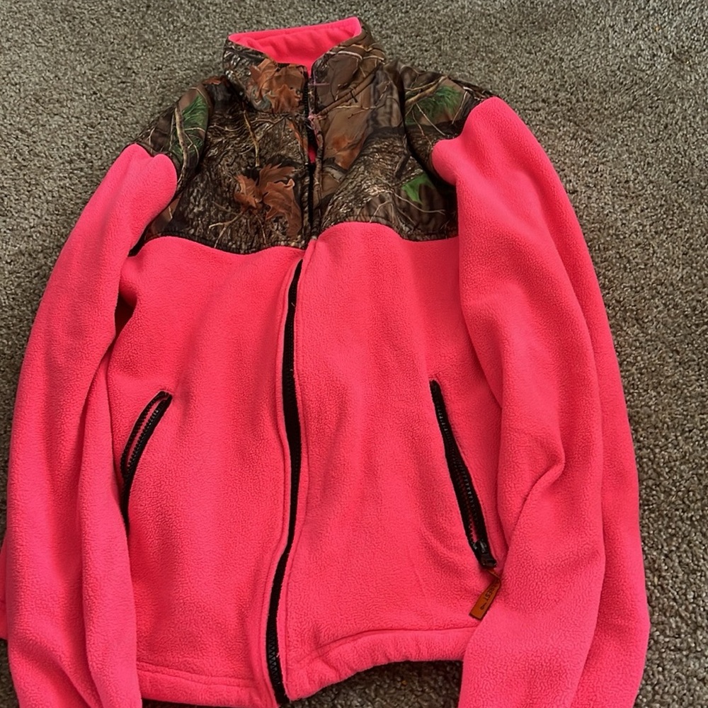 Pink and Camouflage Fleece Jacket